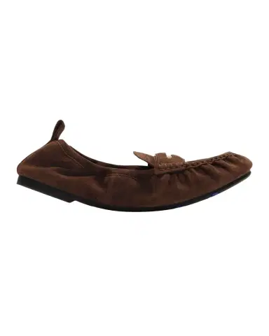 Burberry Suede Fawn Penny Loafers | Thumbnail 1 Burberry Suede Fawn Penny Loafers | Thumbnail 1