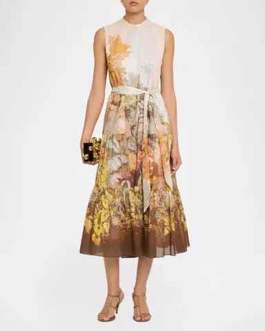 Kobi Halperin Jill Tiered Botanical-Print Midi Dress | Thumbnail 2 Kobi Halperin Jill Tiered Botanical-Print Midi Dress | Thumbnail 2