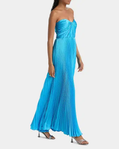 As It May Daniela Pleated Satin Gown | Thumbnail 2 As It May Daniela Pleated Satin Gown | Thumbnail 2