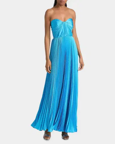 As It May Daniela Pleated Satin Gown | Thumbnail 4 As It May Daniela Pleated Satin Gown | Thumbnail 4