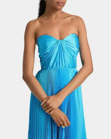 As It May Daniela Pleated Satin Gown | Thumbnail 5 As It May Daniela Pleated Satin Gown | Thumbnail 5