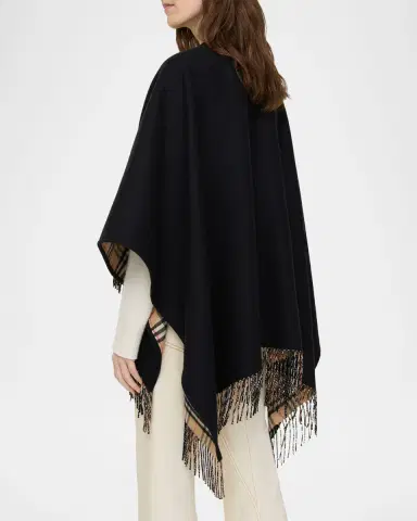 Burberry Reversible Check Wool Cape | Thumbnail 2 Burberry Reversible Check Wool Cape | Thumbnail 2