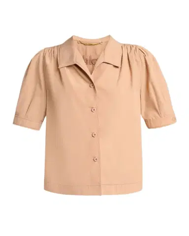 Chloé Cotton Poplin Short-Sleeve Shirt | Thumbnail 1