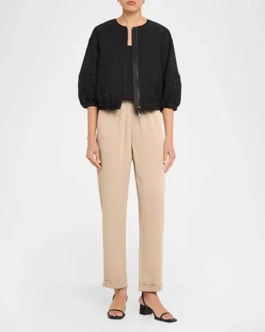 Emporio Armani Tapered Twill Crepe Trousers | Thumbnail 2 Emporio Armani Tapered Twill Crepe Trousers | Thumbnail 2
