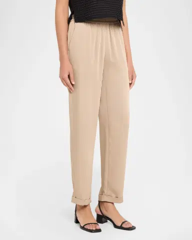 Emporio Armani Tapered Twill Crepe Trousers | Thumbnail 4 Emporio Armani Tapered Twill Crepe Trousers | Thumbnail 4