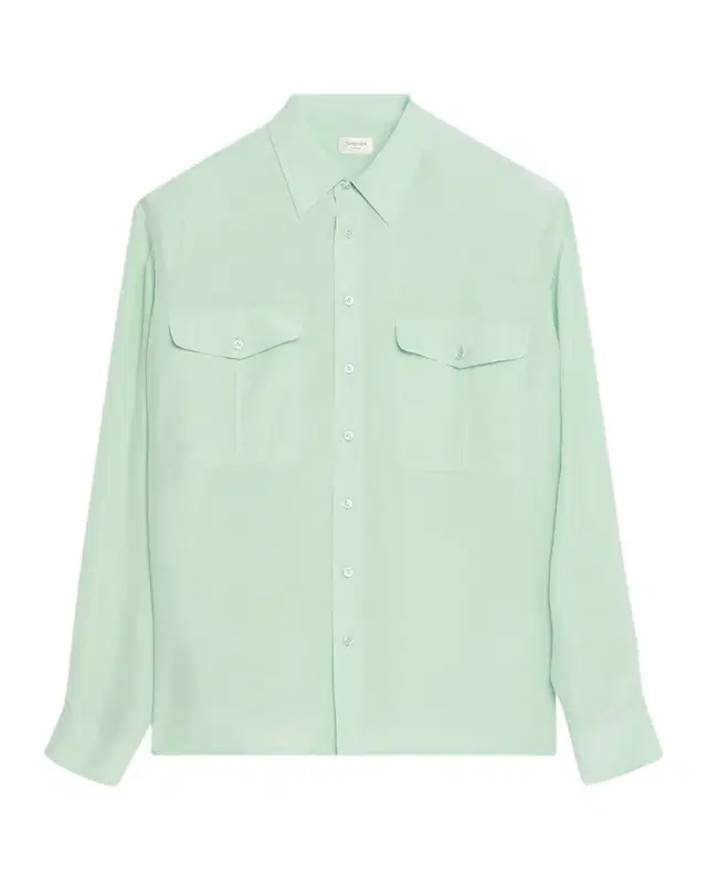 Saint Laurent Men 's Viscose and Silk Double-Pocket Button-Down Shirt