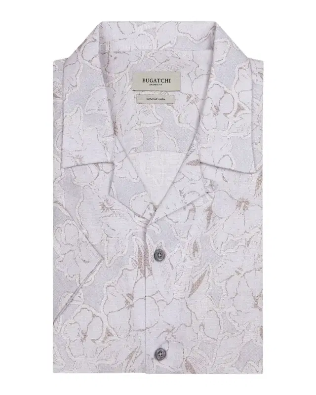 Men 's Jackson Linen Floral Short-Sleeve Camp Shirt