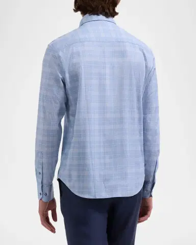 Bugatchi Men's James OoohCotton Graph Plaid Dress Shirt | Thumbnail 3 Bugatchi Men's James OoohCotton Graph Plaid Dress Shirt | Thumbnail 3