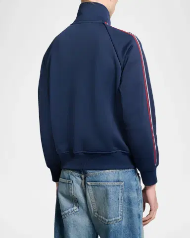 Saint Laurent Men's Piped Raglan-Sleeve Track Jacket | Thumbnail 3 Saint Laurent Men's Piped Raglan-Sleeve Track Jacket | Thumbnail 3
