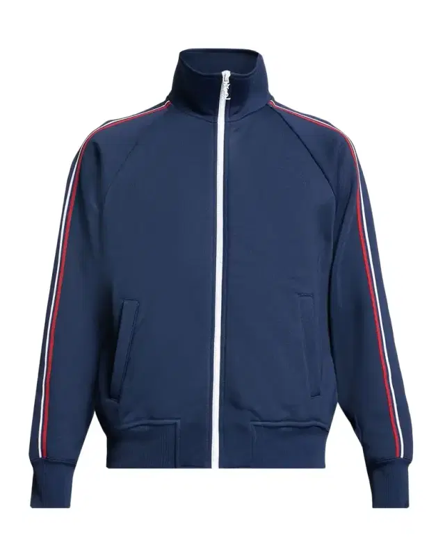 Saint Laurent Men 's Piped Raglan-Sleeve Track Jacket