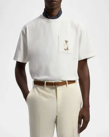 Ralph Lauren Purple Label Men's Relaxed Fit Polo Bear T-Shirt | Thumbnail 4
