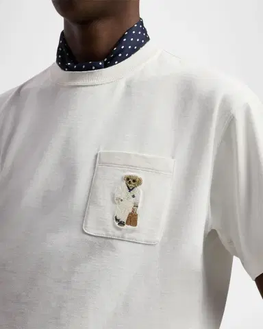 Ralph Lauren Purple Label Men's Relaxed Fit Polo Bear T-Shirt | Thumbnail 5
