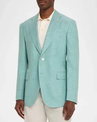 Stefano Ricci Men's Textured Cotton and Silk Single-Breasted Sport Coat | Thumbnail 4