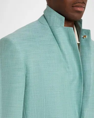 Stefano Ricci Men's Textured Cotton and Silk Single-Breasted Sport Coat | Thumbnail 7
