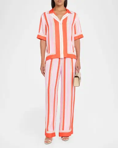 Simkhai Zuna Striped Straight-Leg Pants | Thumbnail 2 Simkhai Zuna Striped Straight-Leg Pants | Thumbnail 2