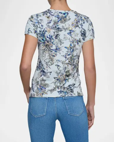 L'AGENCE Ressi Short-Sleeve Watercolor Butterfly Tee | Thumbnail 3 L'AGENCE Ressi Short-Sleeve Watercolor Butterfly Tee | Thumbnail 3
