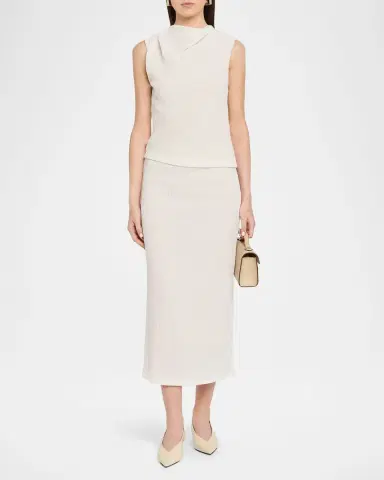 Vince Knit Shadow Grid Midi Skirt | Thumbnail 2 Vince Knit Shadow Grid Midi Skirt | Thumbnail 2