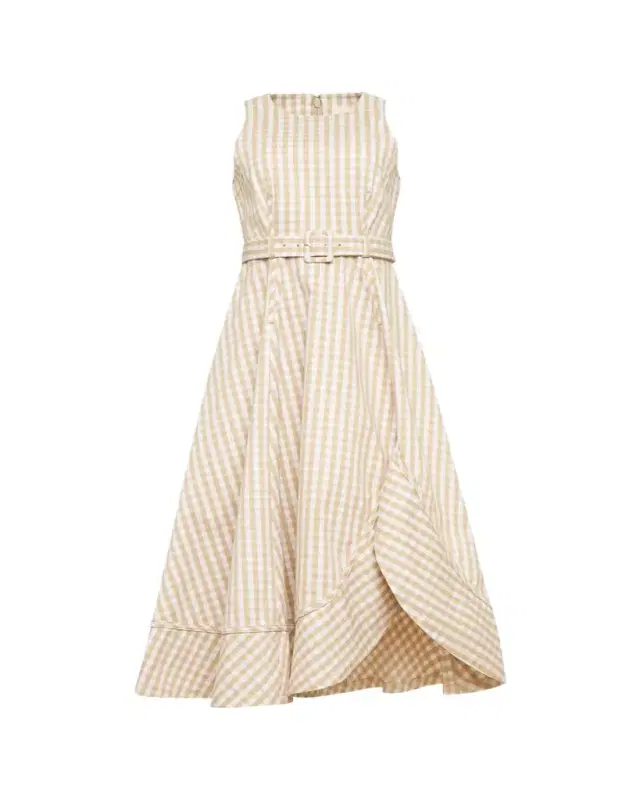Cinq a Sept Zelda Gingham Midi Dress