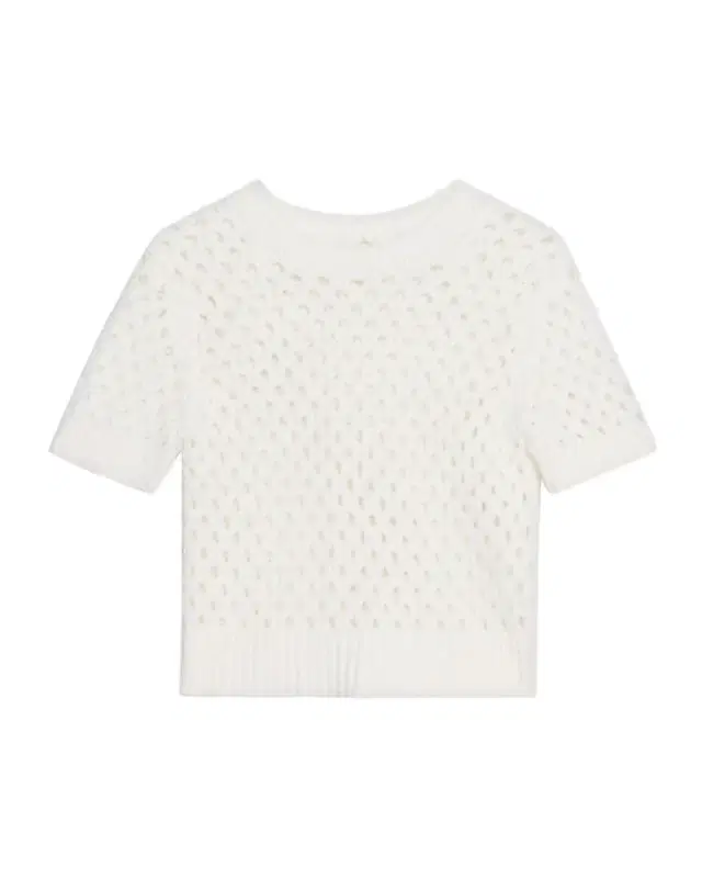 Vince Honeycomb Short-Sleeve Sweater