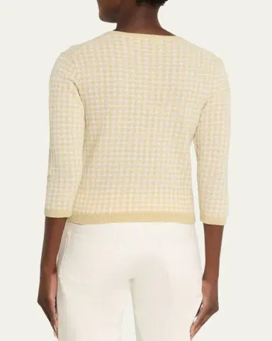 Vince Gingham Knit Cardigan | Thumbnail 3 Vince Gingham Knit Cardigan | Thumbnail 3