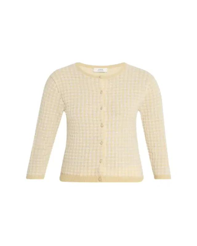 Vince Gingham Knit Cardigan