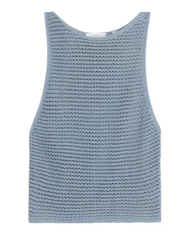 Vince Open-Work Tank Top