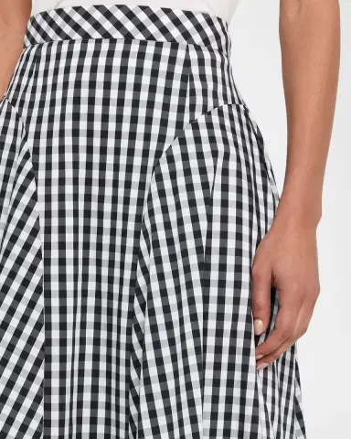 Milly Robin A-Line Gingham Midi Skirt | Thumbnail 5