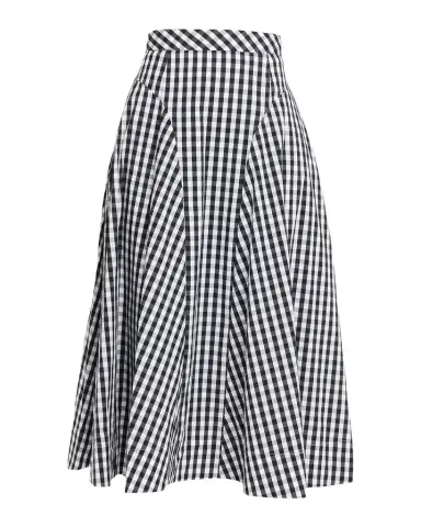 Milly Robin A-Line Gingham Midi Skirt | Thumbnail 1