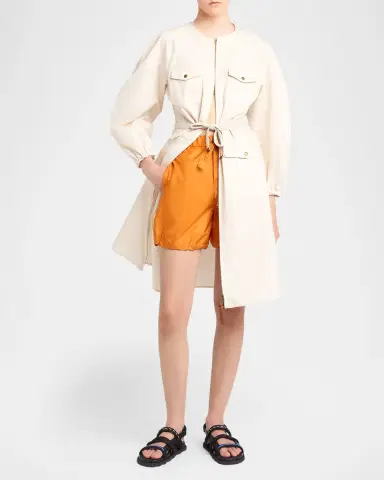 Moncler Satin Drawstring Shorts | Thumbnail 2 Moncler Satin Drawstring Shorts | Thumbnail 2