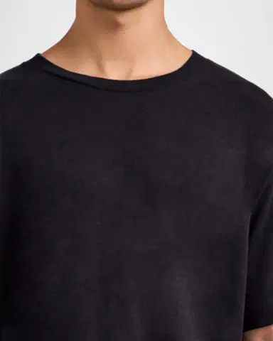 Frescobol Carioca Men's Dinis Cotton and Linen Crewneck T-Shirt | Thumbnail 4 Frescobol Carioca Men's Dinis Cotton and Linen Crewneck T-Shirt | Thumbnail 4