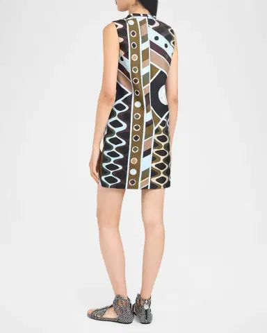 Pucci Vivara-Print Silk Twill Mini Shift Dress | Thumbnail 3