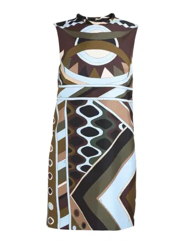 Pucci Vivara-Print Silk Twill Mini Shift Dress | Thumbnail 1