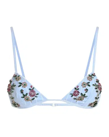 Dolce & Gabbana Striped Crystal-Embellished Poplin Bra | Thumbnail 1