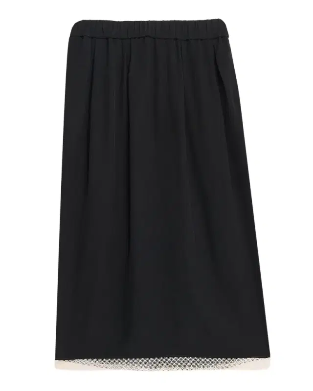 MARIA MCMANUS Lace-Trim Midi Tulip Skirt
