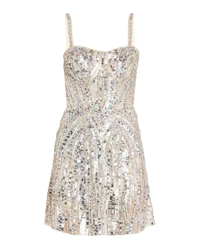 Rebecca Embellished Sleeveless Mini Dress