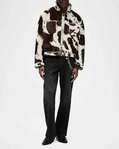 Represent Men's Cowhide Leather Trucker Jacket | Thumbnail 2 Represent Men's Cowhide Leather Trucker Jacket | Thumbnail 2