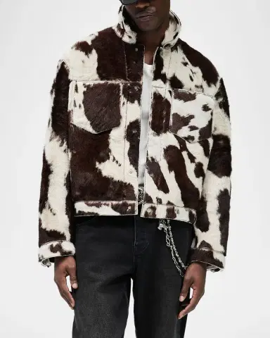 Represent Men's Cowhide Leather Trucker Jacket | Thumbnail 4 Represent Men's Cowhide Leather Trucker Jacket | Thumbnail 4