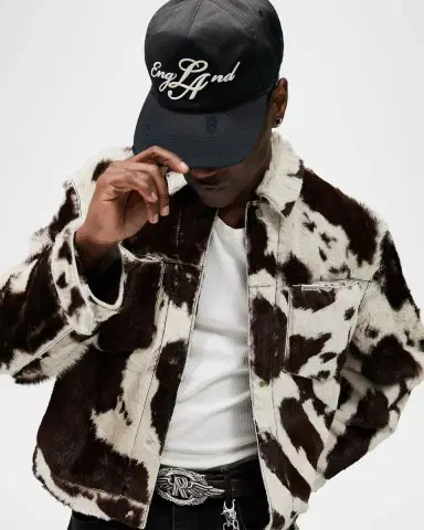 Represent Men's Cowhide Leather Trucker Jacket | Thumbnail 5 Represent Men's Cowhide Leather Trucker Jacket | Thumbnail 5