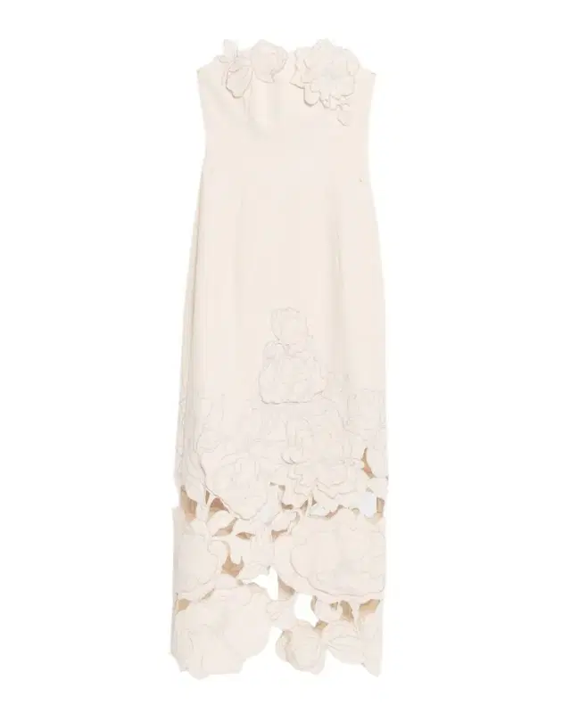 LEO LIN Rayna Strapless Floral Applique Column Maxi Dress