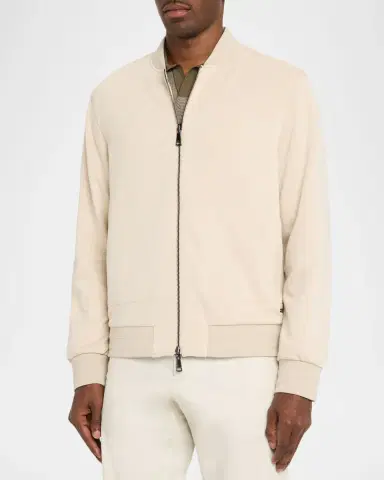 Bugatchi Men's Soft Touch Reversible Baseball Jacket | Thumbnail 4