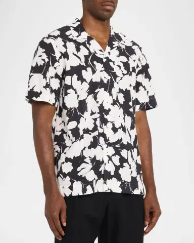 Bugatchi Men's Jackson Floral-Print Camp Shirt | Thumbnail 4