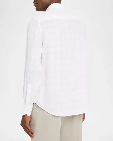 Bugatchi Men's Julian Tonal Windowpane-Print Sport Shirt | Thumbnail 3 Bugatchi Men's Julian Tonal Windowpane-Print Sport Shirt | Thumbnail 3