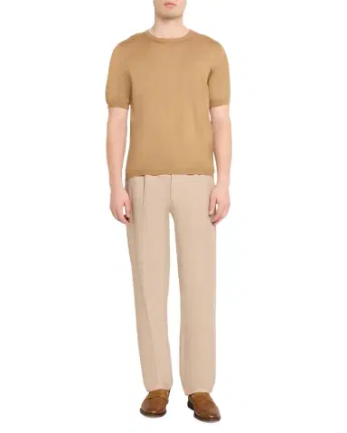 Isaia Men's Cashmere-Silk Short-Sleeve Shirt | Thumbnail 1 Isaia Men's Cashmere-Silk Short-Sleeve Shirt | Thumbnail 1