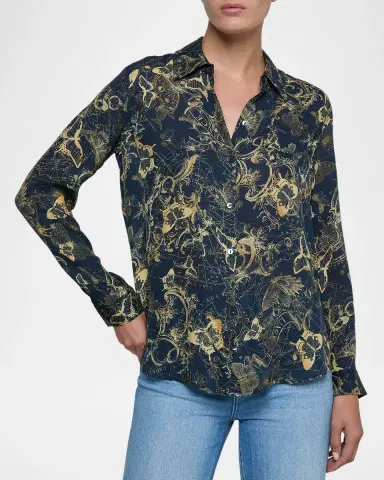 L'Agence Nina Celestial Silk Blouse | Thumbnail 4