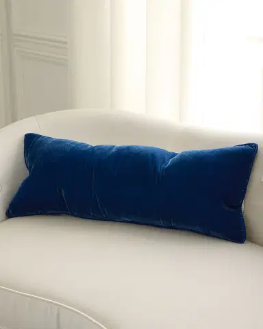 Hunt Slonem Menagerie Embroidered Silk & Velvet Pillow, 14" x 36" | Thumbnail 3
