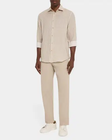 Bugatchi Men's Axel Linen Button-Down Shirt | Thumbnail 2