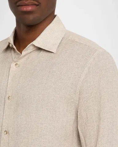 Bugatchi Men's Axel Linen Button-Down Shirt | Thumbnail 5