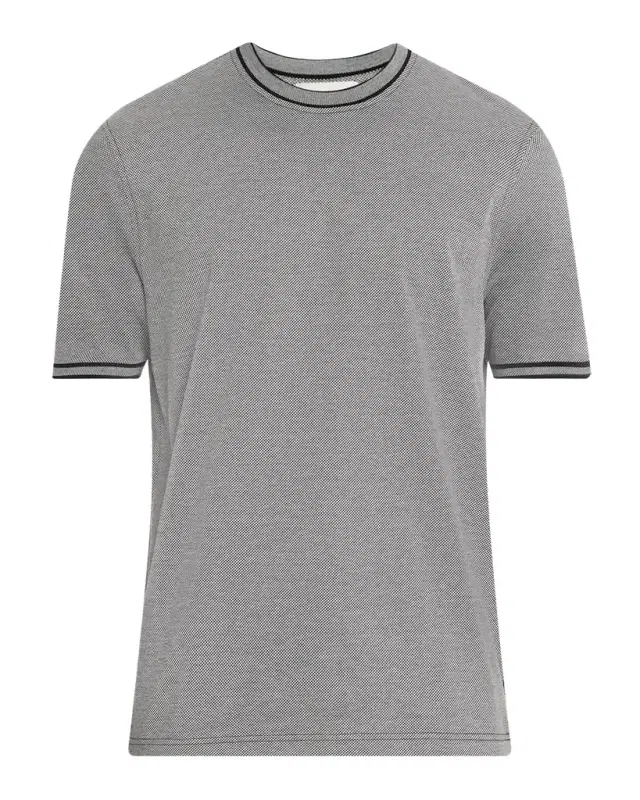 Bugatchi Men 's Micro-Check Jersey Performance T-Shirt