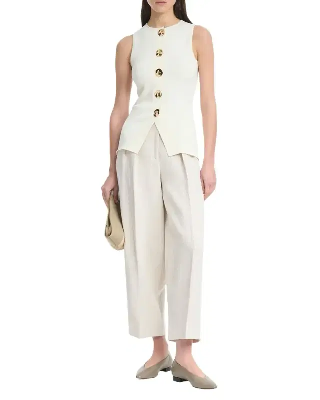Happer Button-Front Top