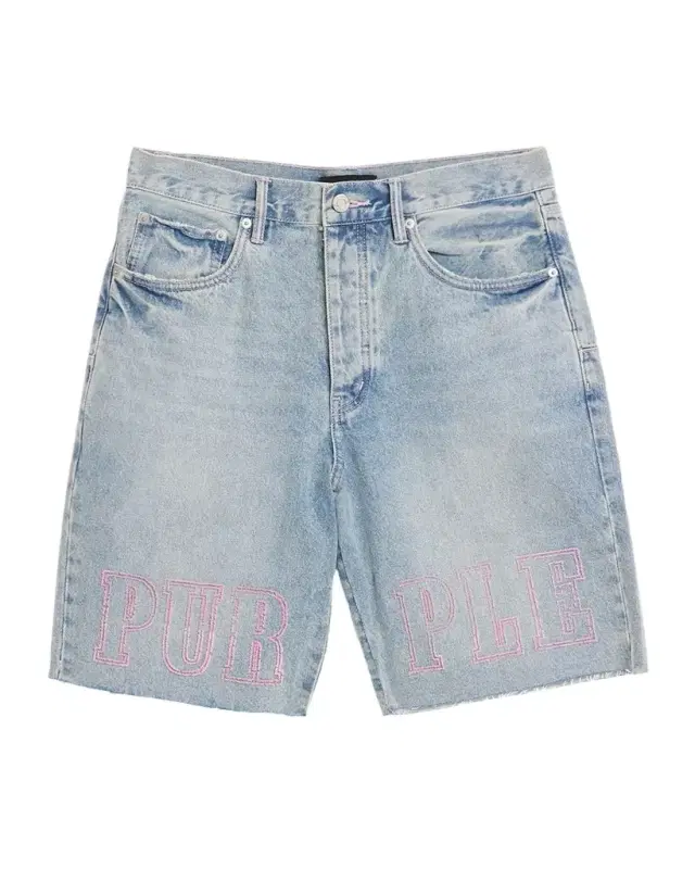 Men 's Slab Wordmark Relaxed Denim Shorts